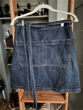 Tove Dark Denim Pocket Wrap Maker Skirt